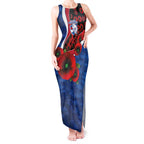 Western Bulldogs ANZAC Personalised Tank Maxi Dress Lest We Forget Poppy Camo