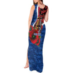 Western Bulldogs ANZAC Personalised Tank Maxi Dress Lest We Forget Poppy Camo