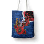 Western Bulldogs ANZAC Personalised Tote Bag Lest We Forget Poppy Camo