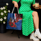 Western Bulldogs ANZAC Personalised Tote Bag Lest We Forget Poppy Camo