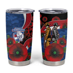 Western Bulldogs ANZAC Personalised Tumbler Cup Lest We Forget Poppy Camo