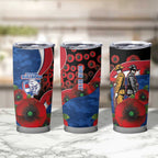 Western Bulldogs ANZAC Personalised Tumbler Cup Lest We Forget Poppy Camo