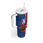 Western Bulldogs ANZAC Personalised Tumbler With Handle Lest We Forget Poppy Camo