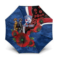 Western Bulldogs ANZAC Personalised Umbrella Lest We Forget Poppy Camo