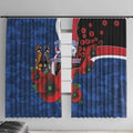 Western Bulldogs ANZAC Personalised Window Curtain Lest We Forget Poppy Camo