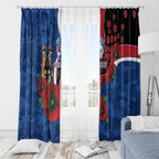 Western Bulldogs ANZAC Personalised Window Curtain Lest We Forget Poppy Camo
