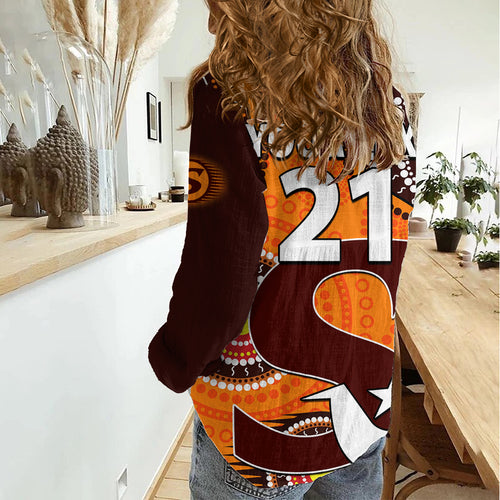 (Custom Text And Number) 2023 Scorchers BBL Women Casual Shirt Aboriginal NAIDOC For Our Elders LT9