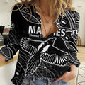 (Custom Text And Number) 2023 Collingwood Magpies Football Women Casual Shirt Pies Founded 1892 LT9