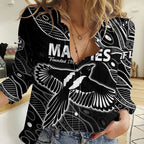 (Custom Text And Number) 2023 Collingwood Magpies Football Women Casual Shirt Pies Founded 1892 LT9