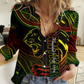 2023 Panthers NRL Women Casual Shirt Aboriginal Founded 1966 LT9
