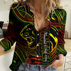 2023 Panthers NRL Women Casual Shirt Aboriginal Founded 1966 LT9