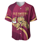 Custom QLD Maroons Cane Toad Baseball Jersey Queensland Origin No1
