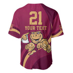 Custom QLD Maroons Cane Toad Baseball Jersey Queensland Origin No1