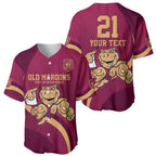 Custom QLD Maroons Cane Toad Baseball Jersey Queensland Origin No1
