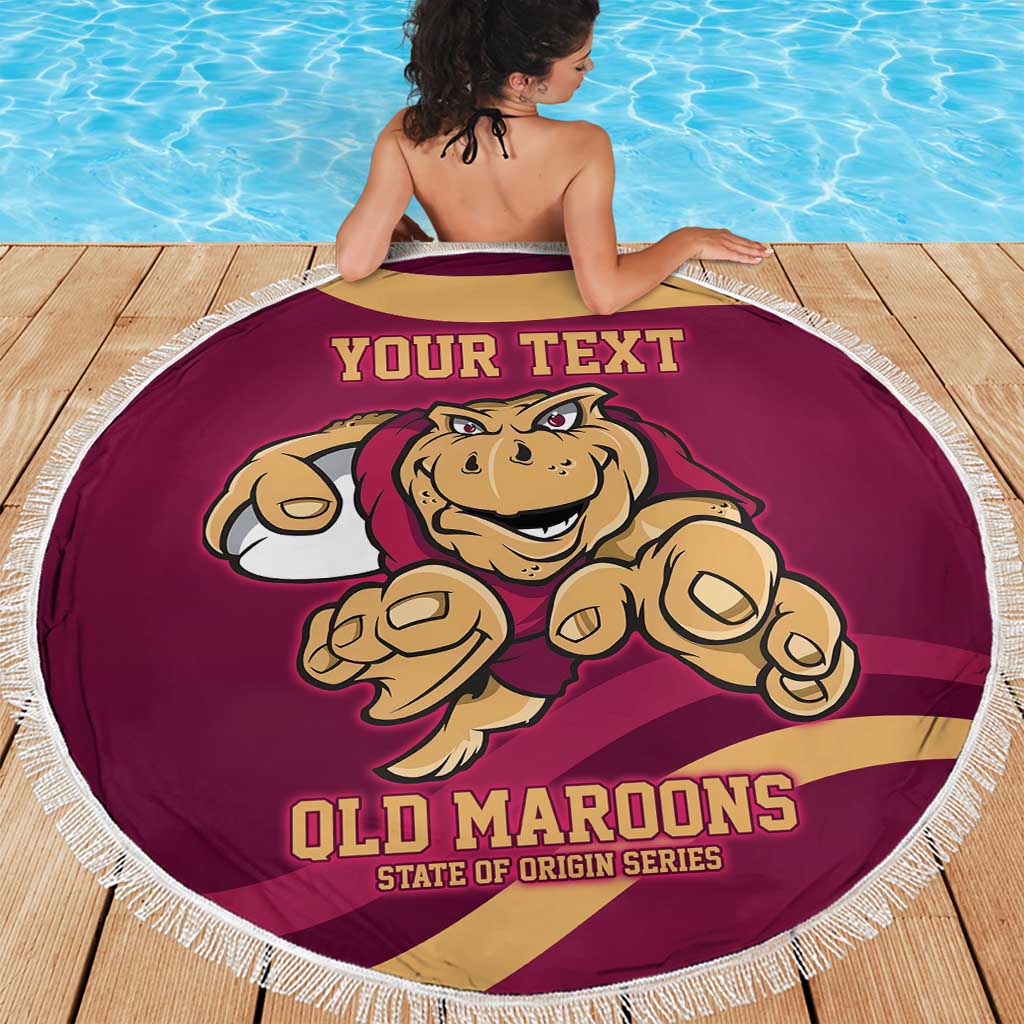 Custom QLD Maroons Cane Toad Beach Blanket Queensland Origin No1