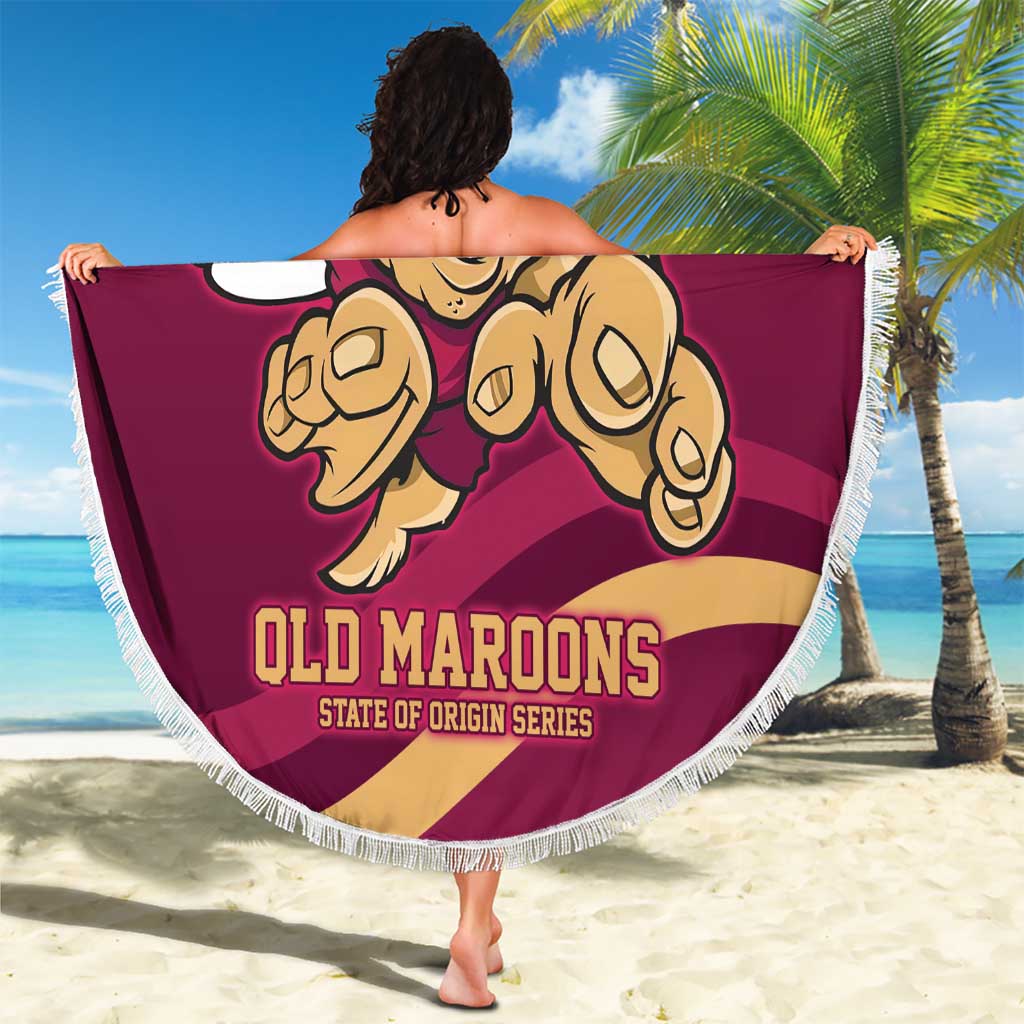 Custom QLD Maroons Cane Toad Beach Blanket Queensland Origin No1