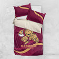 Custom QLD Maroons Cane Toad Bedding Set Queensland Origin No1