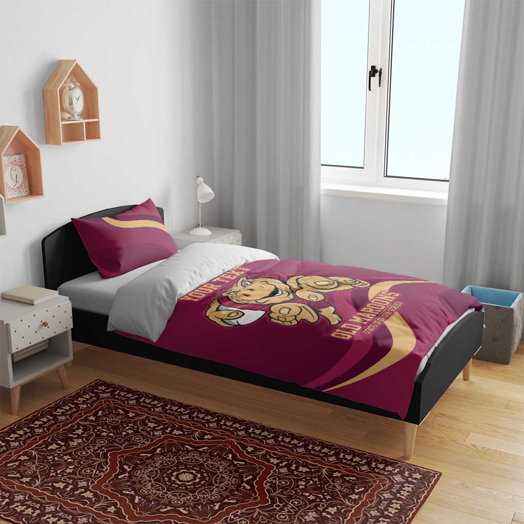 Custom QLD Maroons Cane Toad Bedding Set Queensland Origin No1