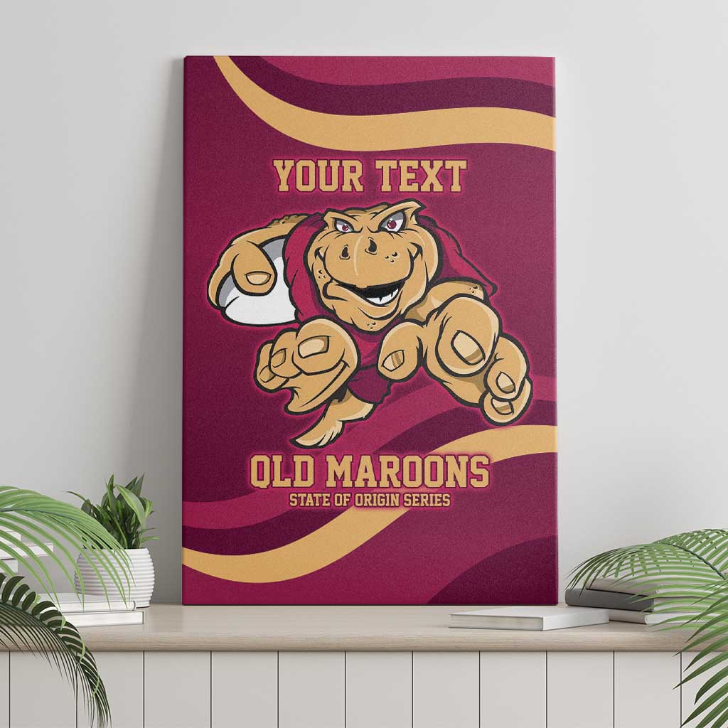 Custom QLD Maroons Cane Toad Canvas Wall Art Queensland Origin No1