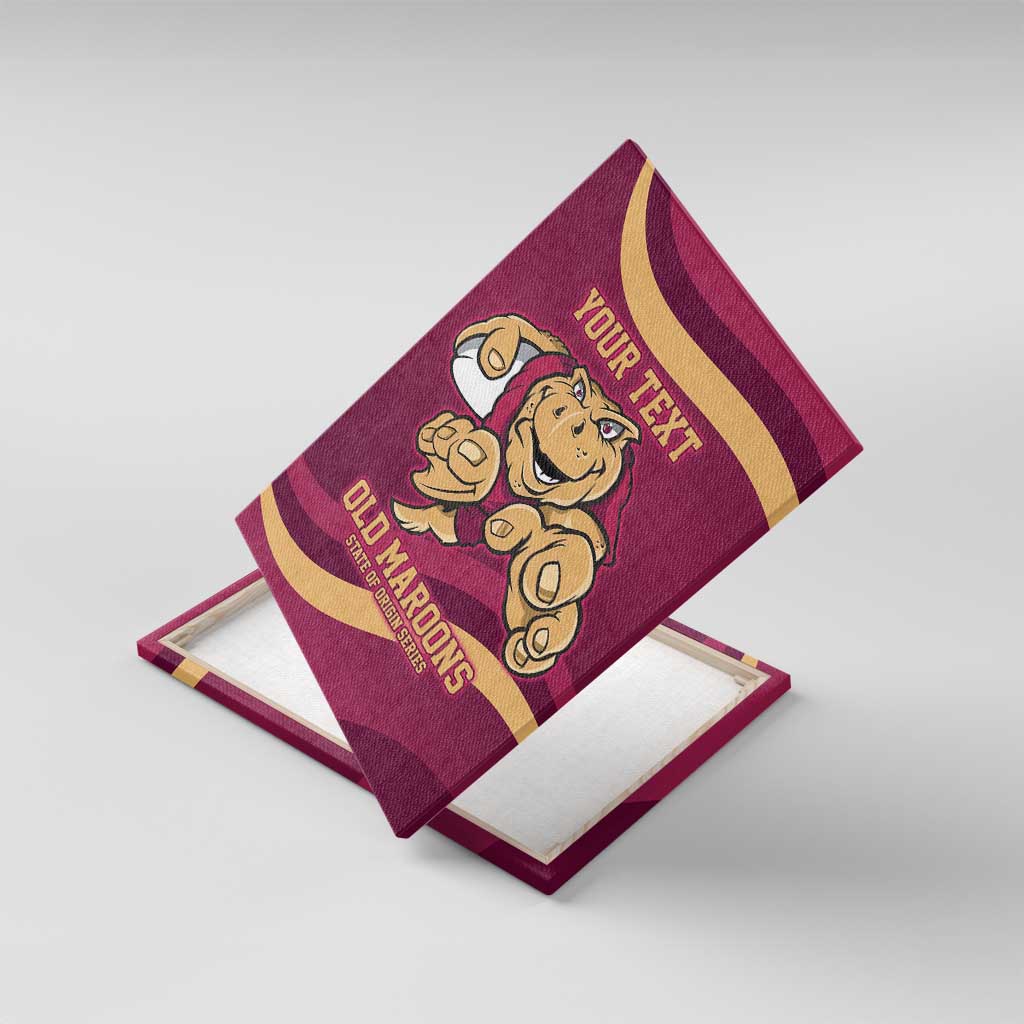 Custom QLD Maroons Cane Toad Canvas Wall Art Queensland Origin No1