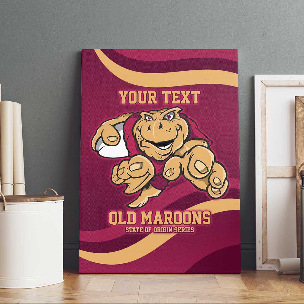 Custom QLD Maroons Cane Toad Canvas Wall Art Queensland Origin No1