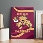Custom QLD Maroons Cane Toad Canvas Wall Art Queensland Origin No1