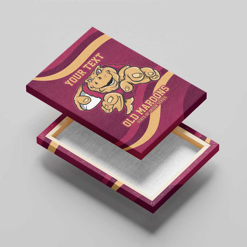 Custom QLD Maroons Cane Toad Canvas Wall Art Queensland Origin No1
