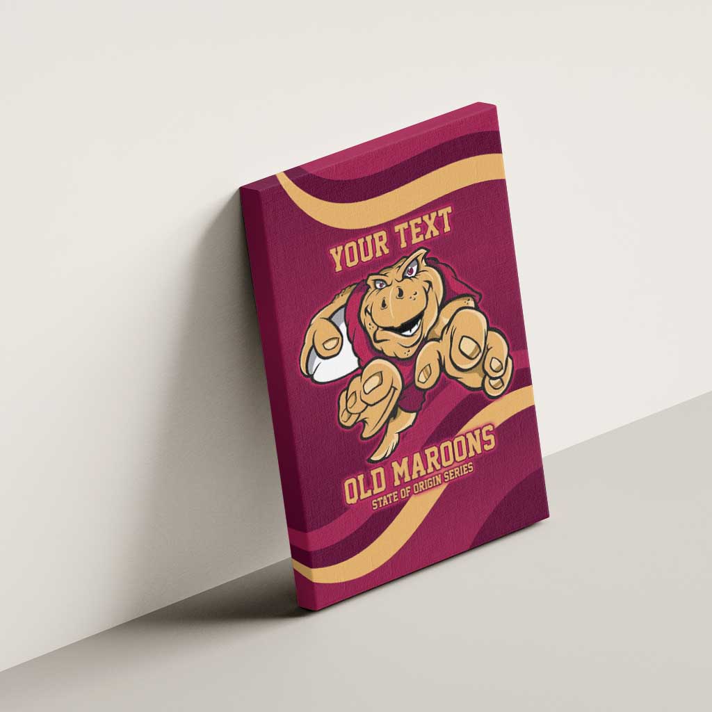 Custom QLD Maroons Cane Toad Canvas Wall Art Queensland Origin No1