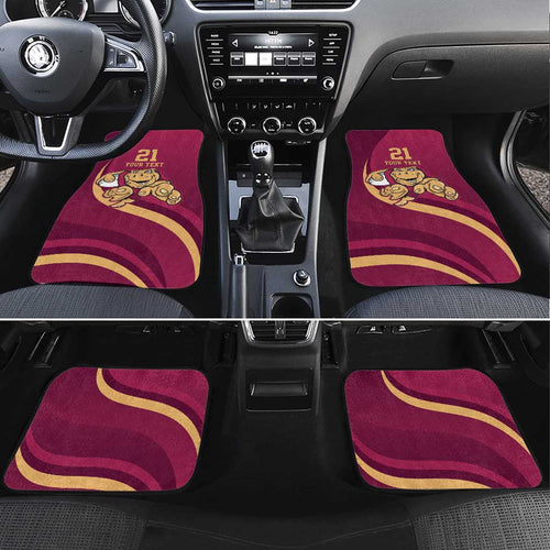 Custom QLD Maroons Cane Toad Car Mats Queensland Origin No1
