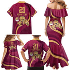 Custom QLD Maroons Cane Toad Family Matching Mermaid Dress and Hawaiian Shirt Queensland Origin No1