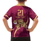 Custom QLD Maroons Cane Toad Family Matching Short Sleeve Bodycon Dress and Hawaiian Shirt Queensland Origin No1