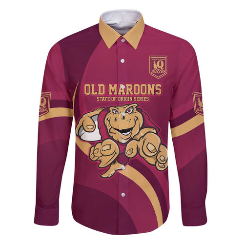 Custom QLD Maroons Cane Toad Family Matching Short Sleeve Bodycon Dress and Hawaiian Shirt Queensland Origin No1