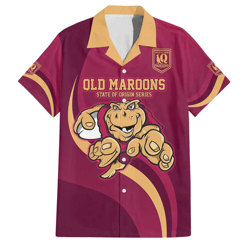 Custom QLD Maroons Cane Toad Family Matching Summer Maxi Dress and Hawaiian Shirt Queensland Origin No1