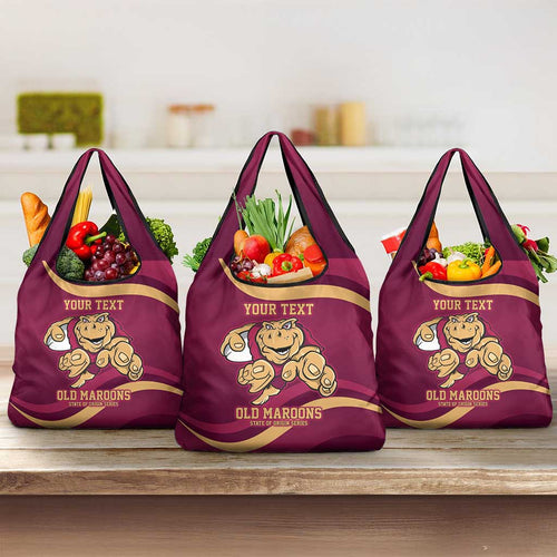 Custom QLD Maroons Cane Toad Grocery Bag Queensland Origin No1