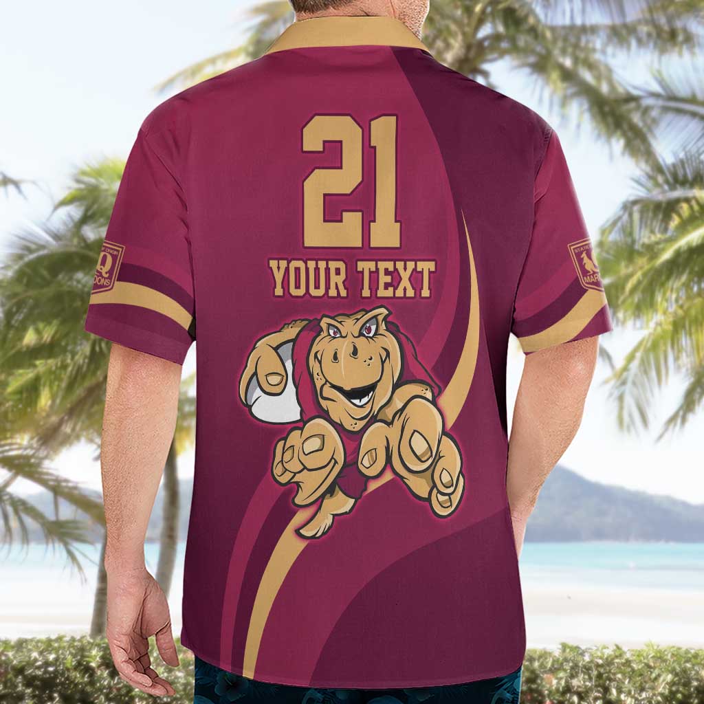 Custom QLD Maroons Cane Toad Hawaiian Shirt Queensland Origin No1