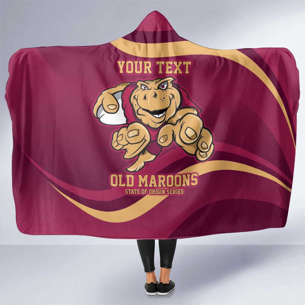 Custom QLD Maroons Cane Toad Hooded Blanket Queensland Origin No1