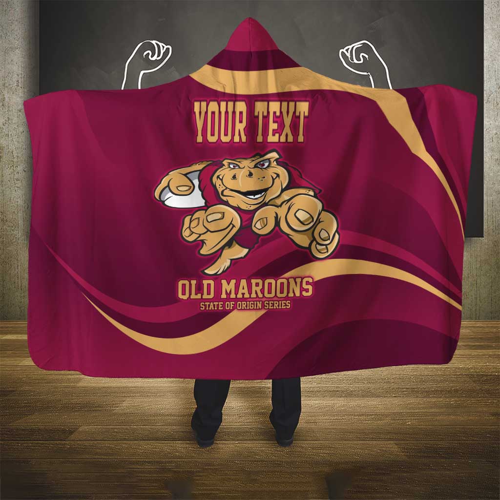 Custom QLD Maroons Cane Toad Hooded Blanket Queensland Origin No1