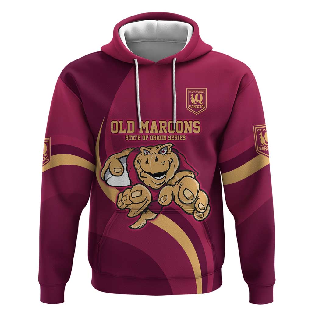 Custom QLD Maroons Cane Toad Hoodie Queensland Origin No1