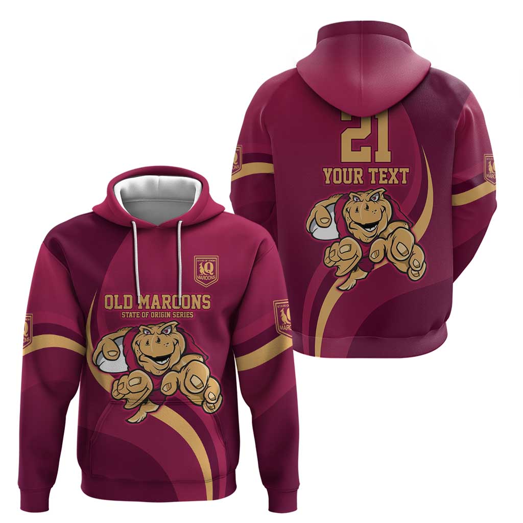 Custom QLD Maroons Cane Toad Hoodie Queensland Origin No1
