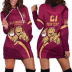 Custom QLD Maroons Cane Toad Hoodie Dress Queensland Origin No1