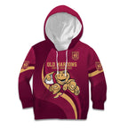 Custom QLD Maroons Cane Toad Kid Hoodie Queensland Origin No1