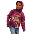 Custom QLD Maroons Cane Toad Kid Hoodie Queensland Origin No1