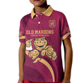 Custom QLD Maroons Cane Toad Kid Polo Shirt Queensland Origin No1