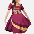 Custom QLD Maroons Cane Toad Kid Short Sleeve Dress Queensland Origin No1