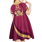 Custom QLD Maroons Cane Toad Kid Short Sleeve Dress Queensland Origin No1