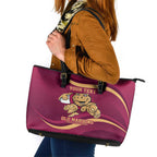 Custom QLD Maroons Cane Toad Leather Tote Bag Queensland Origin No1