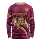 Custom QLD Maroons Cane Toad Long Sleeve Shirt Queensland Origin No1
