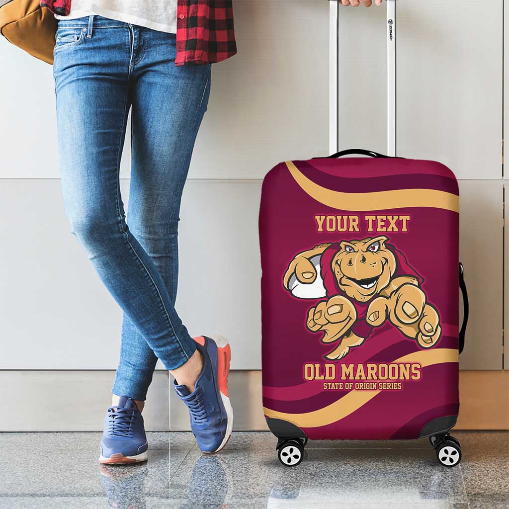 Custom QLD Maroons Cane Toad Luggage Cover Queensland Origin No1