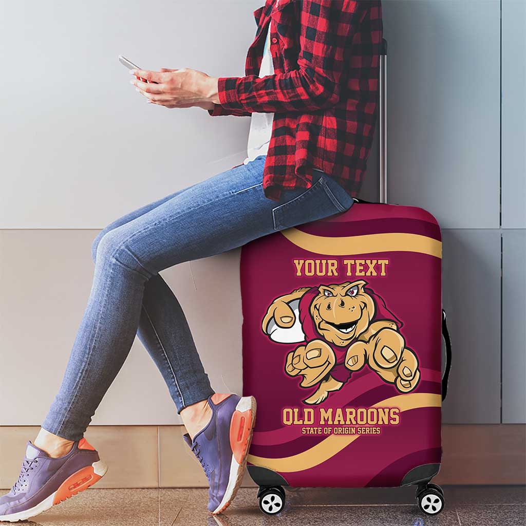 Custom QLD Maroons Cane Toad Luggage Cover Queensland Origin No1