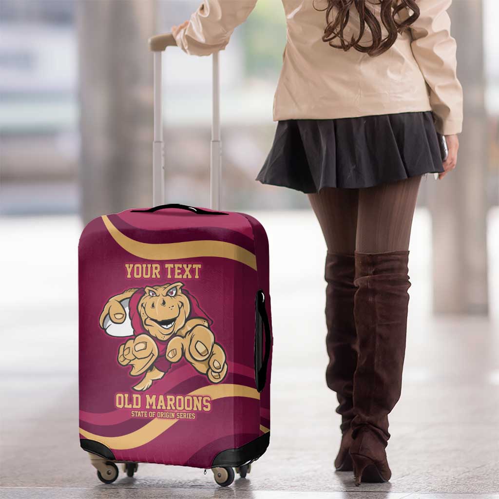 Custom QLD Maroons Cane Toad Luggage Cover Queensland Origin No1